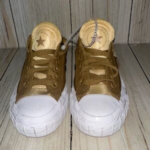 Converse Khaki and White Sneakers